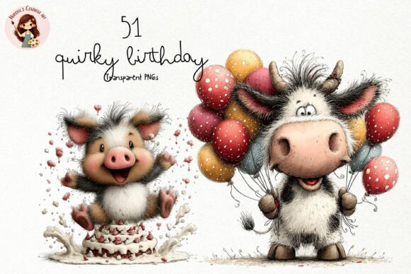 Download Quirky Birthday Animals PNG Clipart - Animals Collection