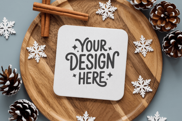 Download Christmas Coaster Mockup 95 - Premium Bundle