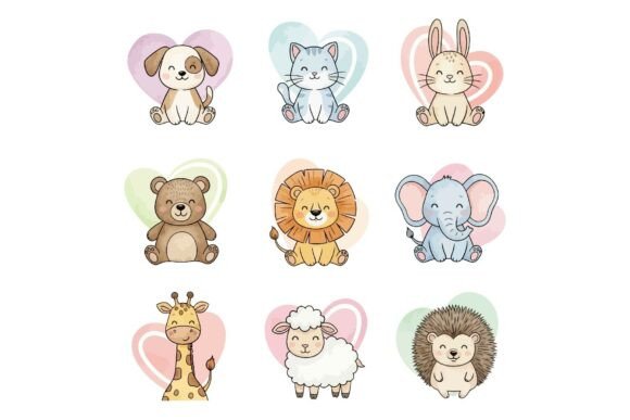 Download Cute Baby Animals with Hearts - Animals Collection